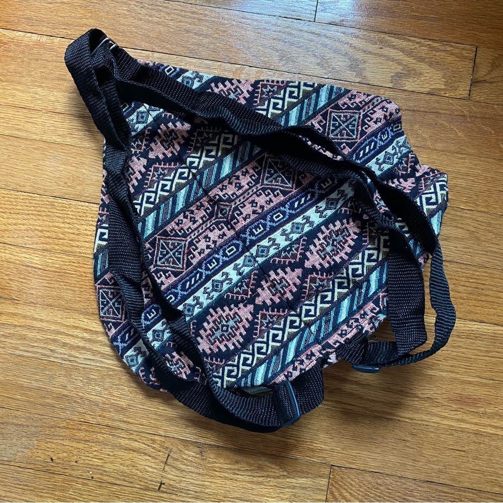 Turkish Textile Multicolor Patterned Backpack - image 5